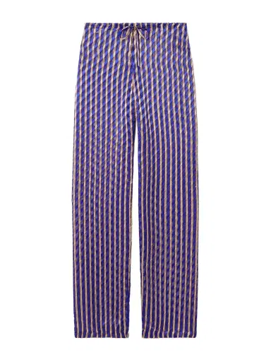 Dries Van Noten Stroped Devoré-velvet Straight-leg Pants | Thumbnail 1