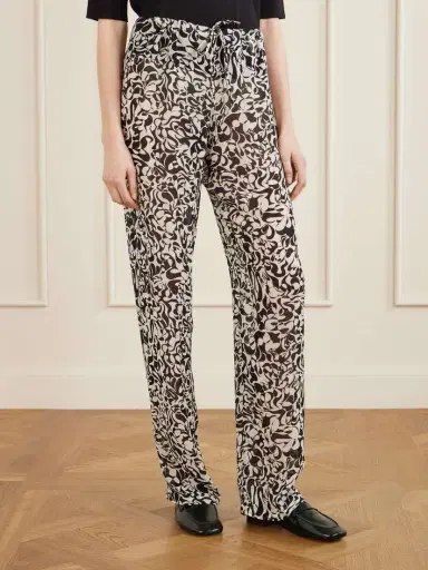 Dries Van Noten Printed Chiffon Straight-leg Pants | Thumbnail 3 Dries Van Noten Printed Chiffon Straight-leg Pants | Thumbnail 3