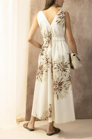 Brunello Cucinelli Abstract Dahlia Dress | Thumbnail 4 Brunello Cucinelli Abstract Dahlia Dress | Thumbnail 4