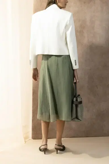 Brunello Cucinelli Cropped Double Breasted Jacket | Thumbnail 3