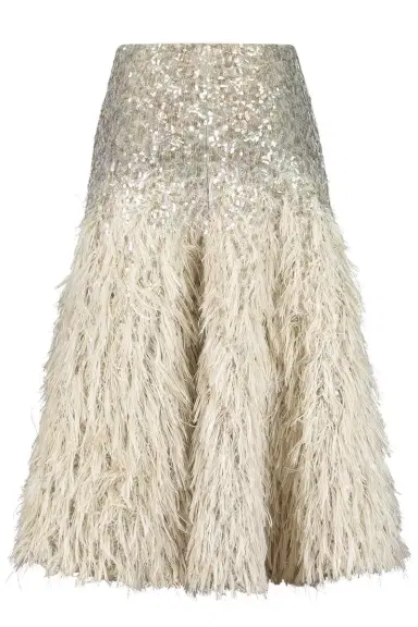 Brunello Cucinelli Degrade Embellished Fit Flare Midi Skirt | Thumbnail 5