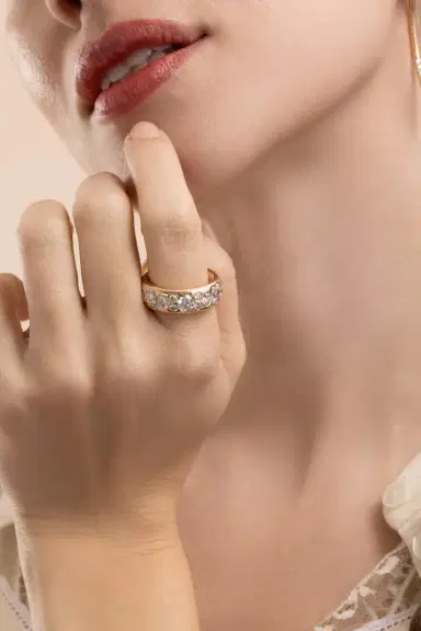 Uniform Object Diamond Mega Stone Gauge Ring | Thumbnail 2