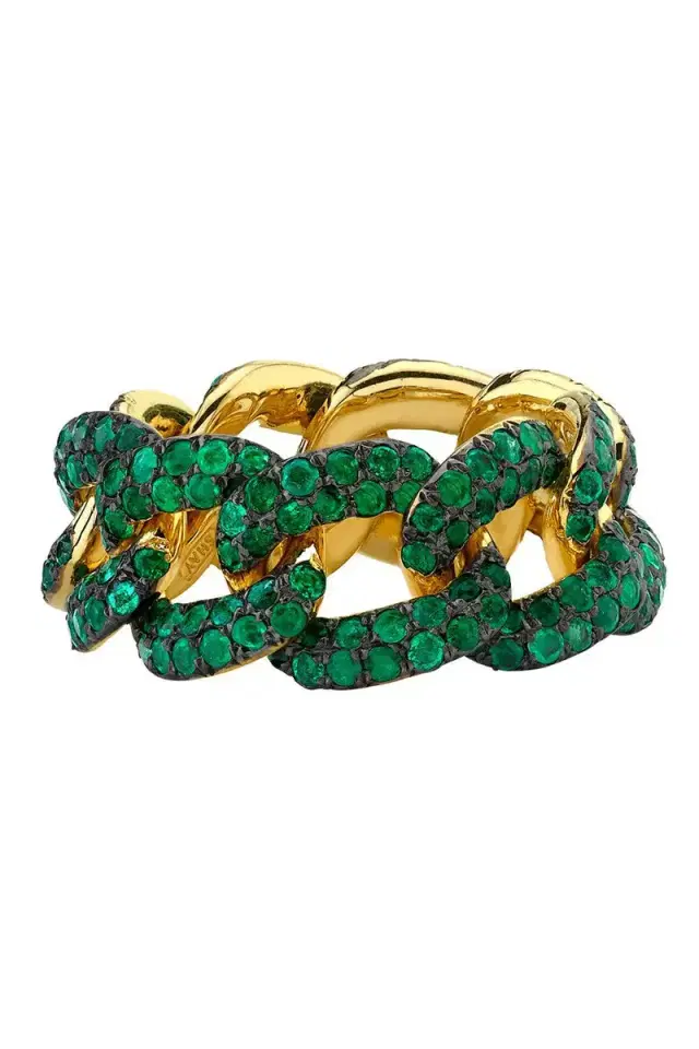 Green Garnet Essential Link Ring