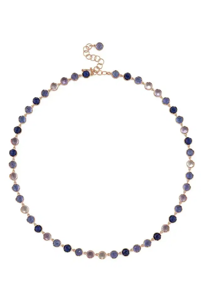 IRENE NEUWIRTH JEWELRY Lapis Tanzanite Small Classic Link Necklace