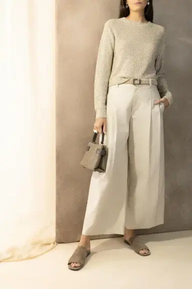 Brunello Cucinelli Long Sleeve Crewneck Pullover | Thumbnail 2