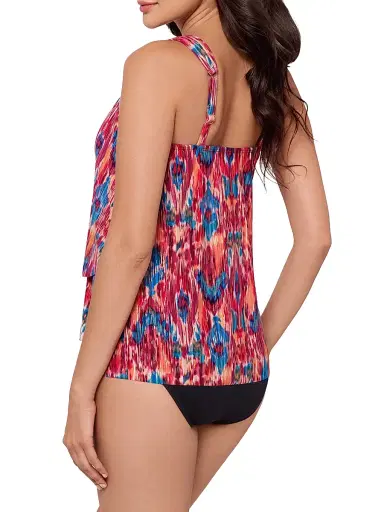 Miraclesuit Swim Women's Ikat Dorado Dazzle Printed Tankini Top - Size 18 | Thumbnail 3 Miraclesuit Swim Women's Ikat Dorado Dazzle Printed Tankini Top - Size 18 | Thumbnail 3