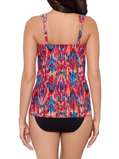 Miraclesuit Swim Women's Ikat Dorado Dazzle Printed Tankini Top - Size 18 | Thumbnail 4 Miraclesuit Swim Women's Ikat Dorado Dazzle Printed Tankini Top - Size 18 | Thumbnail 4