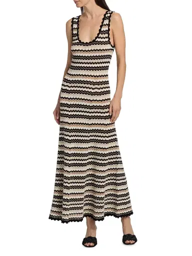 Ramy Brook Women's Livia Zigzag Knit Scoopneck Maxi Dress | Thumbnail 2 Ramy Brook Women's Livia Zigzag Knit Scoopneck Maxi Dress | Thumbnail 2