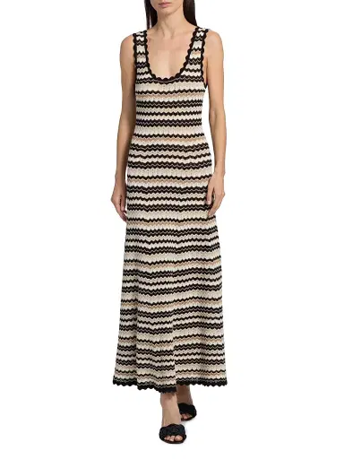 Ramy Brook Women's Livia Zigzag Knit Scoopneck Maxi Dress | Thumbnail 3 Ramy Brook Women's Livia Zigzag Knit Scoopneck Maxi Dress | Thumbnail 3