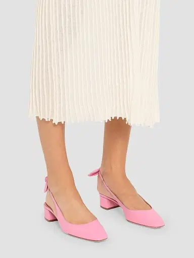 Aquazzura Women's Very 35MM Leather Slingback Pumps - Bright Pink - Size 10.5 | Thumbnail 2 Aquazzura Women's Very 35MM Leather Slingback Pumps - Bright Pink - Size 10.5 | Thumbnail 2