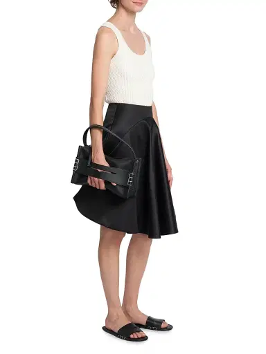 JW Anderson Women's Loafer Leather Top Handle Bag - Black | Thumbnail 2