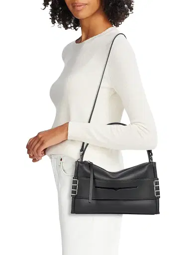 JW Anderson Women's Loafer Leather Top Handle Bag - Black | Thumbnail 3