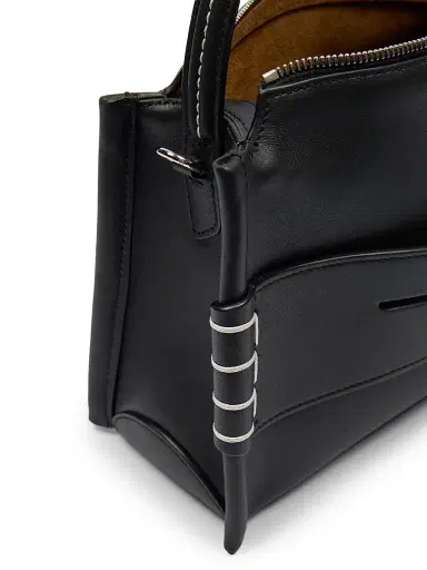 JW Anderson Women's Loafer Leather Top Handle Bag - Black | Thumbnail 5
