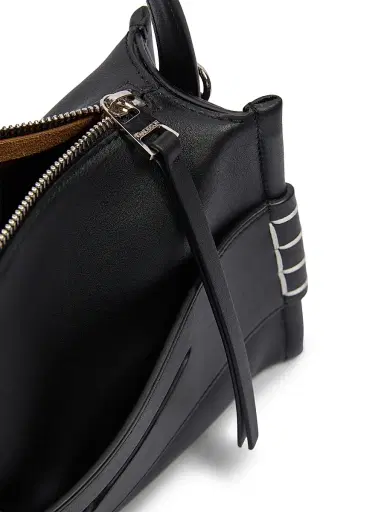 JW Anderson Women's Loafer Leather Top Handle Bag - Black | Thumbnail 6