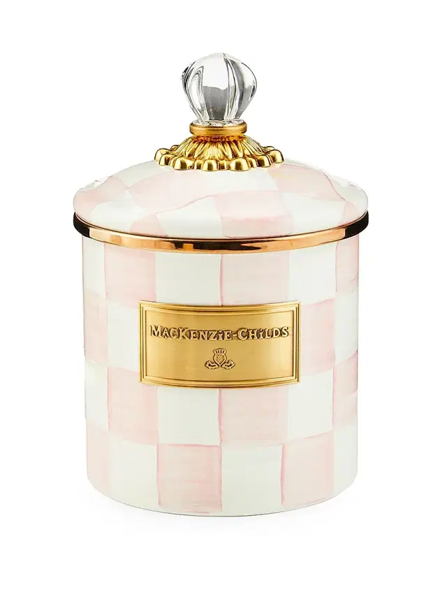 Small Rosy Check Enamel Canister Large