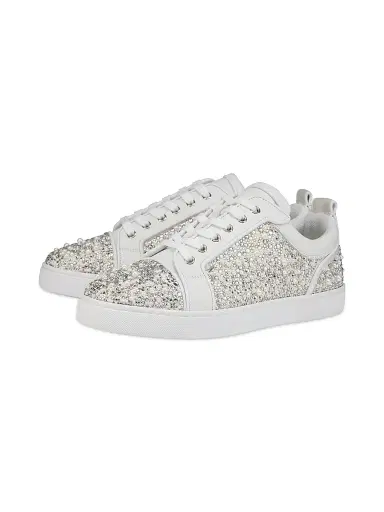 Christian Louboutin Men's Louperla Jr Low-Top Sneakers - White | Thumbnail 2