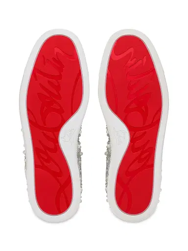 Christian Louboutin Men's Louperla Jr Low-Top Sneakers - White | Thumbnail 5