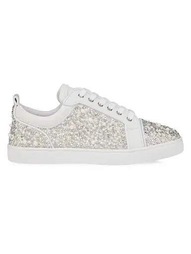 Christian Louboutin Men's Louperla Jr Low-Top Sneakers - White | Thumbnail 1