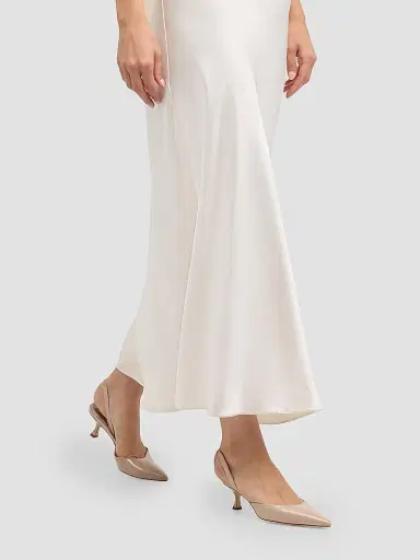 Manolo Blahnik Women's Carolyne 50MM Patent Leather Slingback Pumps - Light Beige - Size 12 | Thumbnail 2 Manolo Blahnik Women's Carolyne 50MM Patent Leather Slingback Pumps - Light Beige - Size 12 | Thumbnail 2