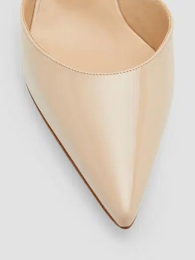 Manolo Blahnik Women's Carolyne 50MM Patent Leather Slingback Pumps - Light Beige - Size 12 | Thumbnail 6 Manolo Blahnik Women's Carolyne 50MM Patent Leather Slingback Pumps - Light Beige - Size 12 | Thumbnail 6
