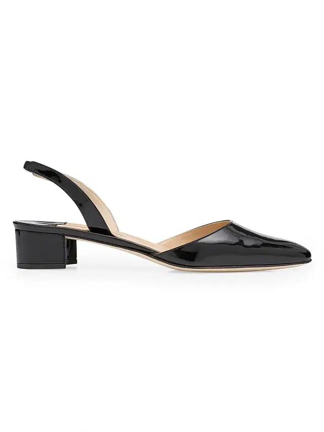 Women's Aspro 30MM Patent Leather Slingback Pumps - Black