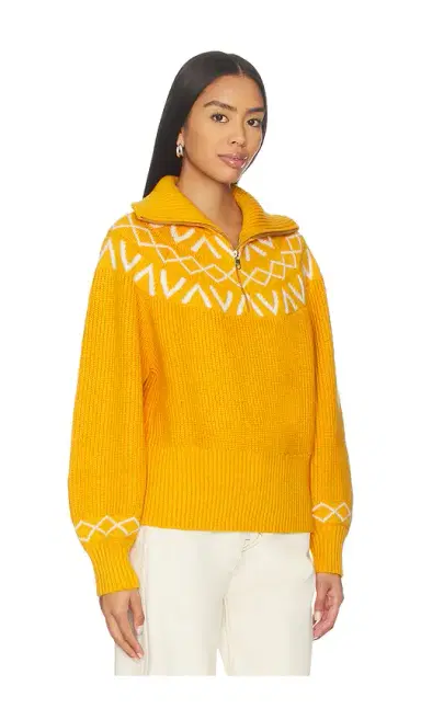 Varley Sigrid Fairisle Half Zip Knit Sweater | Thumbnail 2 Varley Sigrid Fairisle Half Zip Knit Sweater | Thumbnail 2