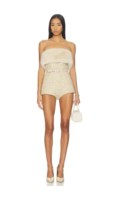 Retrofête Concetta Tweed Romper | Thumbnail 1