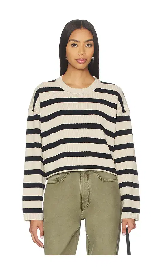 Cropped Stripe Sweater