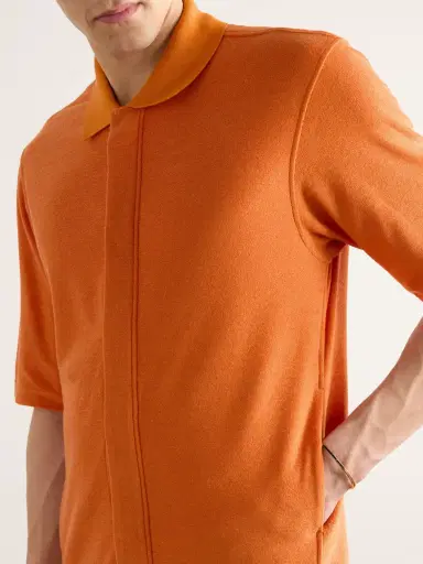 Zegna Cotton and Silk-Blend Terry Shirt - Men | Thumbnail 5