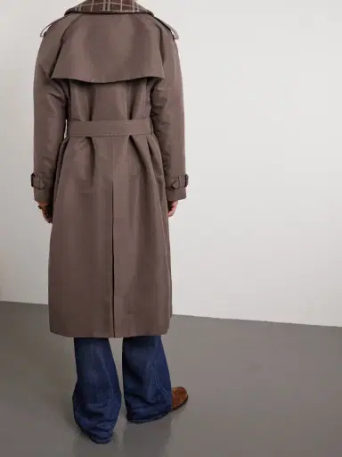 Burberry Leather-Trimmed Silk and Cotton-Blend Trench Coat - Men | Thumbnail 4