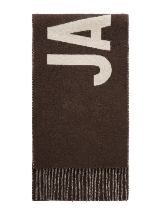 Jacquemus Logo-Print Fringed Wool Scarf - Men