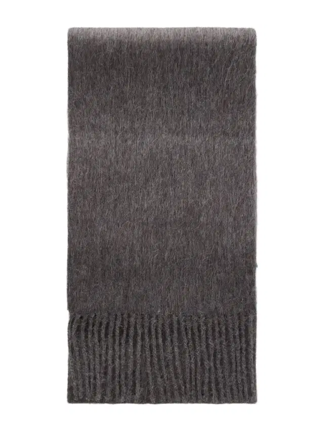 Vinnie Fringed Logo-Embroidered Alpaca and Wool-Blend Scarf - Men