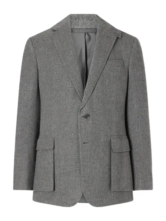 Herringbone Wool Jacket - Men