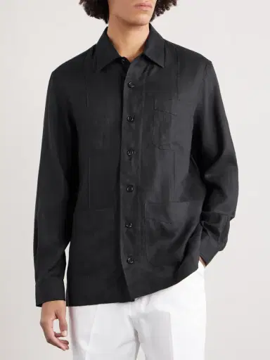 Brunello Cucinelli Linen Overshirt - Men | Thumbnail 3 Brunello Cucinelli Linen Overshirt - Men | Thumbnail 3