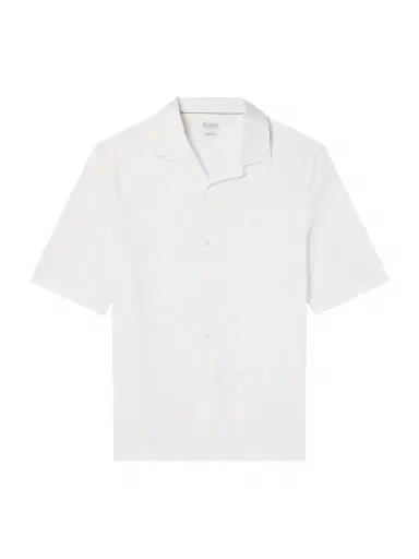 Brunello Cucinelli Camp-Collar Textured-Cotton Shirt - Men | Thumbnail 1
