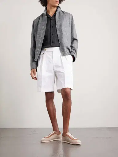 Brunello Cucinelli Camp-Collar Linen Shirt - Men | Thumbnail 2