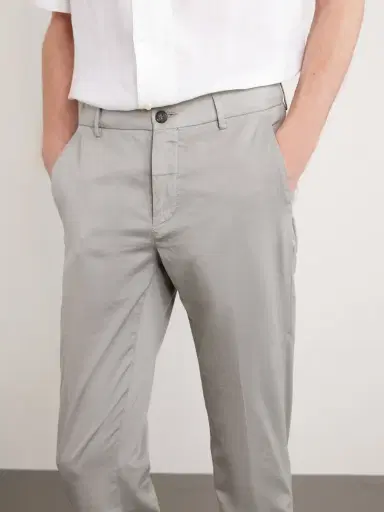 ELEVENTY Straight-Leg Pleated Stretch Cotton and Silk-Blend Trousers - Men | Thumbnail 5 ELEVENTY Straight-Leg Pleated Stretch Cotton and Silk-Blend Trousers - Men | Thumbnail 5
