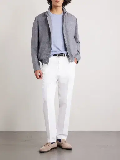 Brunello Cucinelli Slub Linen and Cotton-Blend Jersey T-Shirt - Men | Thumbnail 2 Brunello Cucinelli Slub Linen and Cotton-Blend Jersey T-Shirt - Men | Thumbnail 2