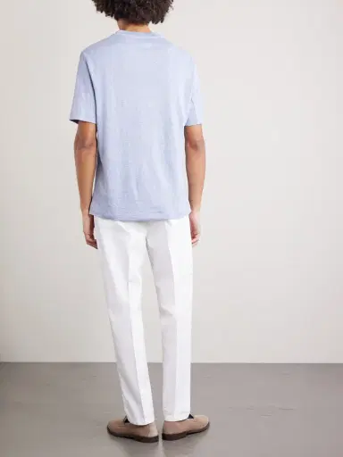 Brunello Cucinelli Slub Linen and Cotton-Blend Jersey T-Shirt - Men | Thumbnail 4 Brunello Cucinelli Slub Linen and Cotton-Blend Jersey T-Shirt - Men | Thumbnail 4