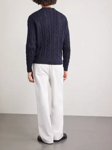 dunhill Cable-Knit Cotton Sweater - Men | Thumbnail 4 dunhill Cable-Knit Cotton Sweater - Men | Thumbnail 4