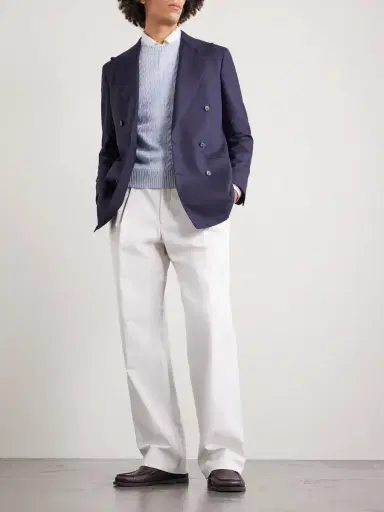 dunhill Cable-Knit Cashmere and Linen-Blend Sweater - Men | Thumbnail 2 dunhill Cable-Knit Cashmere and Linen-Blend Sweater - Men | Thumbnail 2