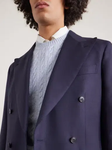 dunhill Cable-Knit Cashmere and Linen-Blend Sweater - Men | Thumbnail 5 dunhill Cable-Knit Cashmere and Linen-Blend Sweater - Men | Thumbnail 5