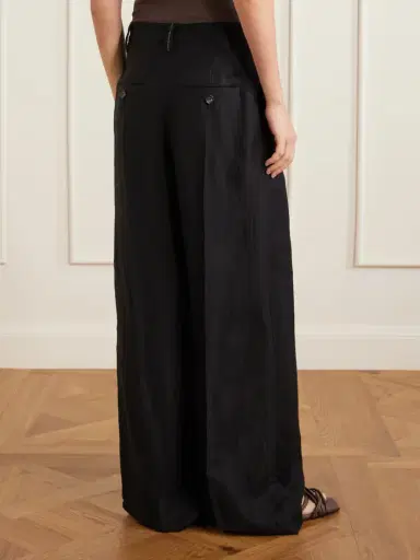 Brunello Cucinelli Pleated Woven Wide-leg Pants | Thumbnail 4 Brunello Cucinelli Pleated Woven Wide-leg Pants | Thumbnail 4