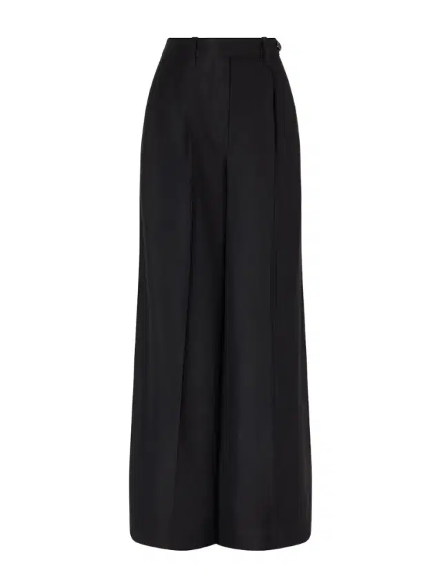 Pleated Woven Wide-leg Pants