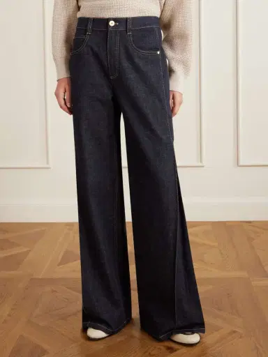 Brunello Cucinelli High-rise Wide-leg Jeans | Thumbnail 3 Brunello Cucinelli High-rise Wide-leg Jeans | Thumbnail 3