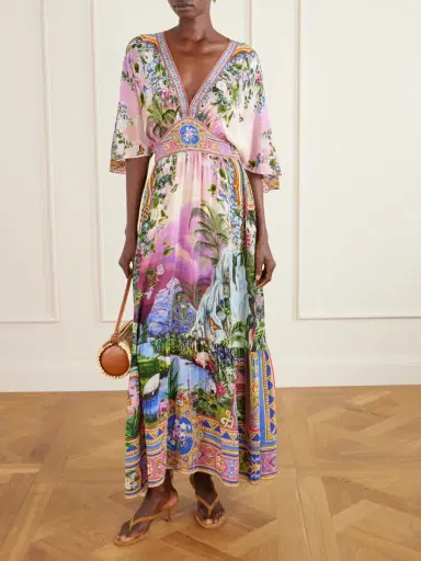 Camilla Crystal-embellished Printed Silk Crepe De Chine Maxi Dress | Thumbnail 2 Camilla Crystal-embellished Printed Silk Crepe De Chine Maxi Dress | Thumbnail 2