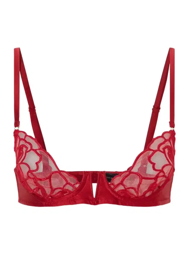 Petite Chou Embroidered Lace Balconette Bra