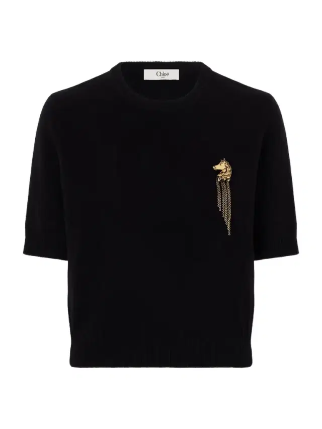 Embellished Ribbed Wool And Cashmere-blend Sweater