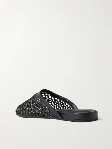 Ancient Greek Sandals The Slipper Leather-trimmed Mesh Mules | Thumbnail 3 Ancient Greek Sandals The Slipper Leather-trimmed Mesh Mules | Thumbnail 3