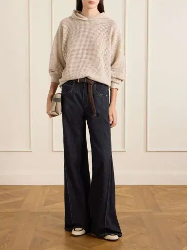 Brunello Cucinelli Leather-trimmed Raffia Penny Loafers | Thumbnail 4 Brunello Cucinelli Leather-trimmed Raffia Penny Loafers | Thumbnail 4